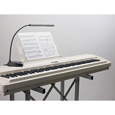K M 12296 12 LEDs Piano Lamp 2500 Lux Intensity Flexible Gooseneck Black 12296 090 55