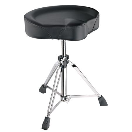 K&M 14038 Drummer's Throne with Spindle, Black Leather