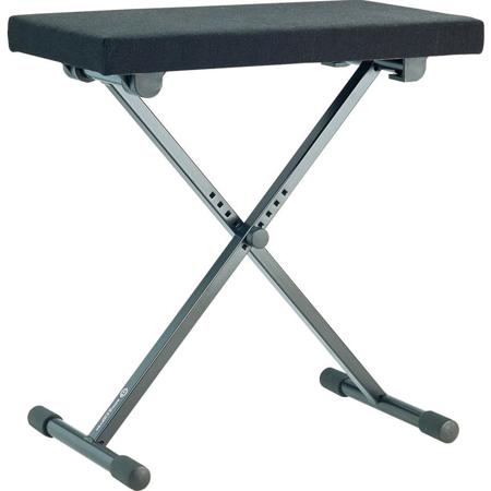 K&M 14066 Keyboard Bench with Fabric Seat, Black
