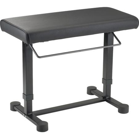 K&M 14080 Uplift Piano Bench w/ Imitation Leather Seat, 17.7-23.6" Height, Black