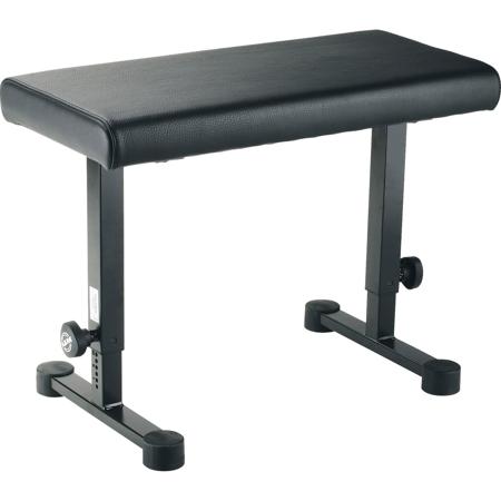 K&M 14085 Piano Bench with Iimitation Leather Seat, 16.9-26.3" Height, Black
