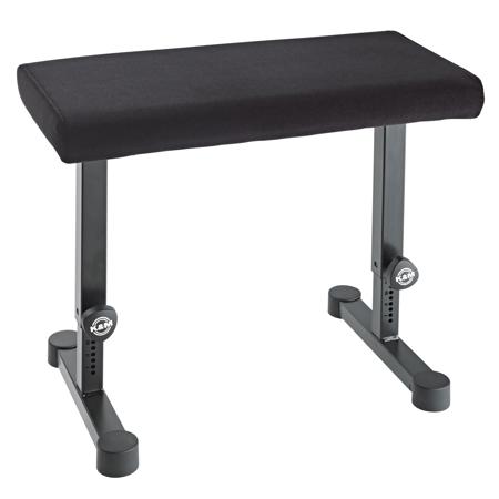 K&M 14086 Keyboard Piano Bench, 16.929 - 25.59" Adjustable Height, Black Fabric