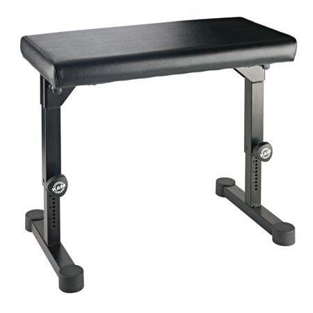 K&M 14087 Keyboard Piano Bench w/Omega Pro Style, Black Leather