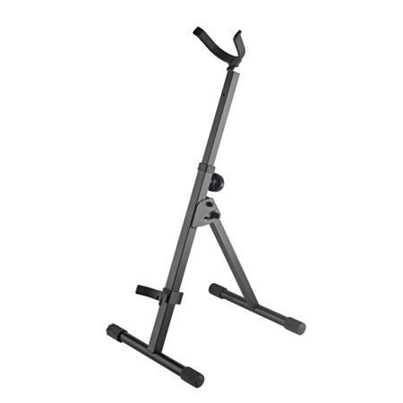 K&M 14415 Baritone Saxophone Stand, 25.59-6.22" Adjustable Height, Black
