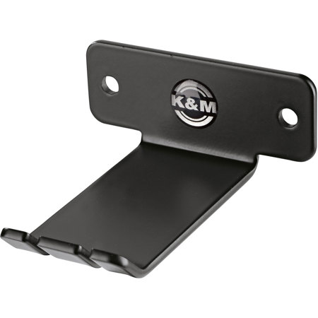 K&M 16311 Headphone Wall Holder, Black (Steel)