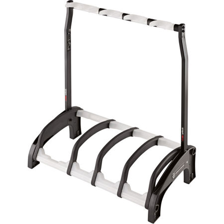 K&M 17534 Four Guitar Stand for Guardian 3+1 Guitar, Black/Translucent