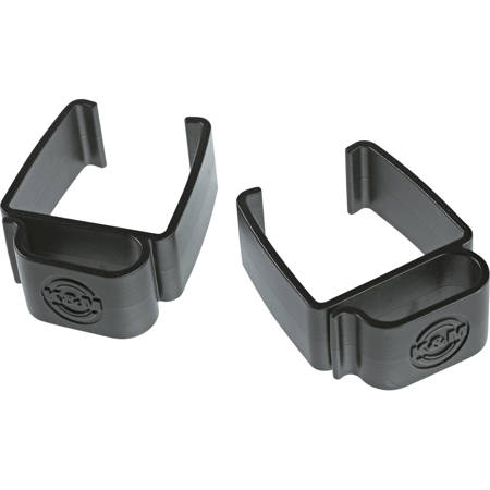 K&M 18809 Cable Clamp for Omega Keyboard Stand, Black, Pair