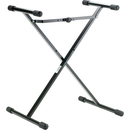 K&M 18969 X-Style Keyboard Stand for Kids, 13.3-29.5" Adjustable Height, Black