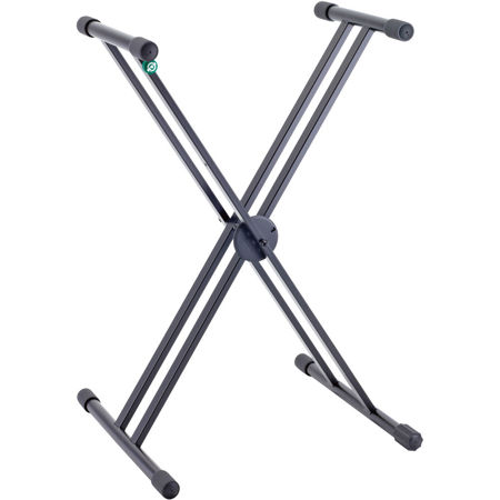 K&M 18995 Double-Braced X-Style Keyboard Stand, Black