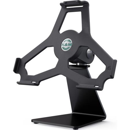 K&M 19754 iPad Air Table/Desk Stand, 1.7 lb Capacity, Black