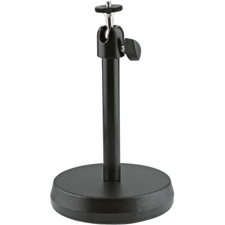 K&M 19781 Desktop Camera Stand, Round Base, Black