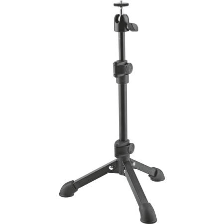 K&M 19782 Desktop Camera Stand with Folding Legs, Black
