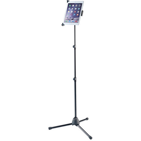 K&M 19793 Stand with Tripod Base for Tablet PC, Black