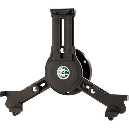 K&M 19794 Wall Mount Universal Holder for Tablet PC, 1.6 lbs Capacity, Black