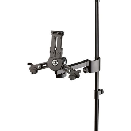 K&M 19796 Mini Universal Tablet Holder with Clamp On, Black