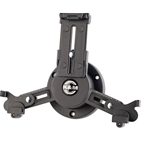 K&M 19799 Mini Universal Tablet Holder with Wall Mount, Black