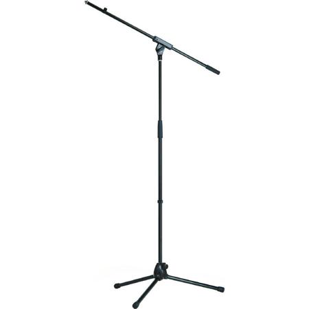 K&M 21070 Microphone Stand with Boom Arm, 35.43-62.99" Height, Black