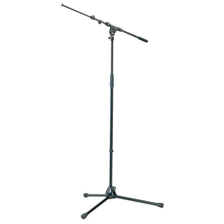 K&M 210/9 Microphone Stand with Telescoping Boom, 35.43-63.18" Height, Black