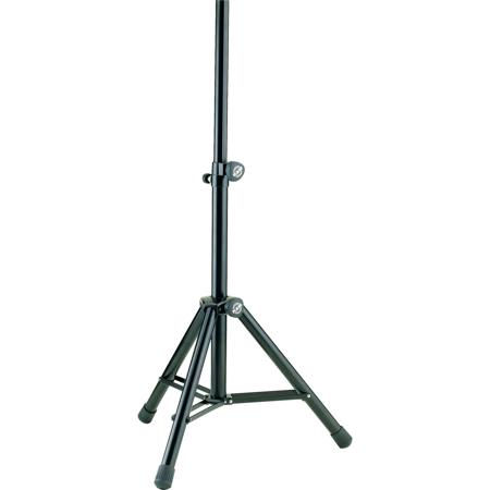 K&M 21455 Medium Height Adjustable Speaker Stand, 39.5-60.8" Height, Black