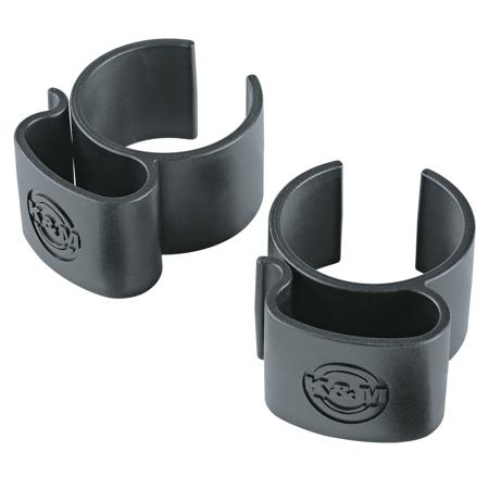 K&M 21406 Cable Clamp, Black, Pair