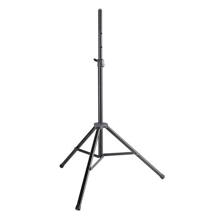 K&M 21471 Aluminum Speaker Stand, 53.425 - 81.299" Adjustable Height, Black