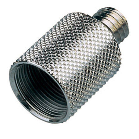 K&M 216 Thread Adapter with Knurled Surface, Zinc-Plated