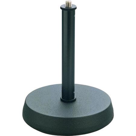 K&M 232 6.8" Tabletop Round Base Microphone Stand with Anti Vibration Ring, 6.89" Height, Black