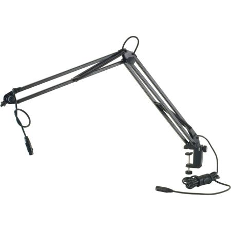 K&M 23850 Steel Microphone Desk Arm, 18.1-37.7" Length, 1.76 lb Capacity, Black