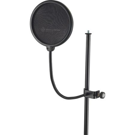 K&M 23956 Popkiller Pop Filter & Gooseneck Combo, Black