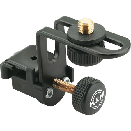 K&M 24030 Microphone Holder for Drums, 2.36" Height, 5/8" Threaded Connector, Black