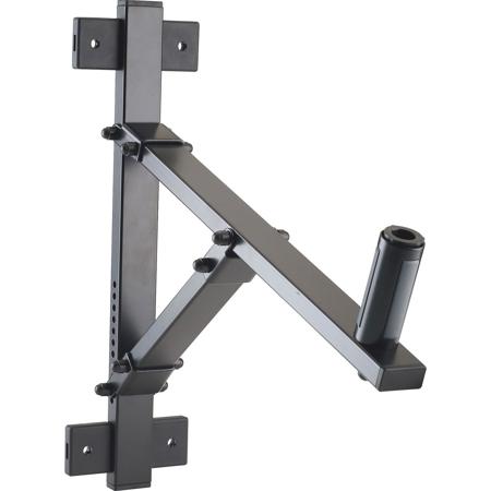 K&M 24110 Speaker Wall Mount, Adjustments Up to 22 Degrees of Tilt, 110.13 lb Capacity, Black