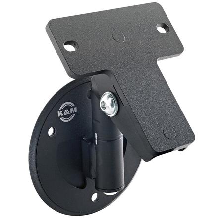 K&M 24161 Universal Speaker Wall Mount, 33 lbs Capacity, Structured Black