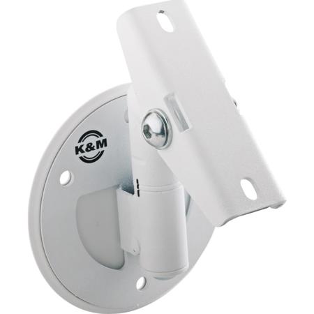 K&M 24161 Universal Speaker Wall Mount, 33.04 lb Capacity, Structured White