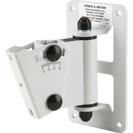 K&M 24471 Speaker Wall Mount, 33.04 lb Capacity, White