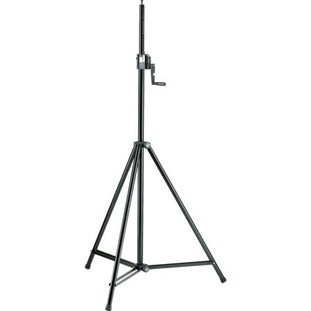 K&M 246/1 Lighting/Speaker Stand, 73.4-119.6" Adjustable Height, Black