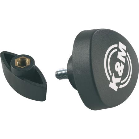 K&M 4x 24621 Screw Fitting Set for 24620 Lighting Stand or 24622 Crossbar, Black