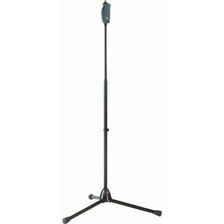 K&M 25680 Soft Touch One-Hand Microphone Stand, 43.3-71.6" Height, Black