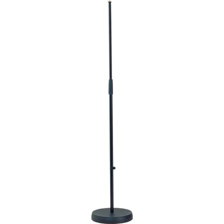 K&M 260 Heavy Cast-Iron Round Base Microphone Stand, 34.2-61.6" Height, Black