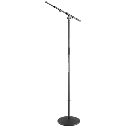 K&M 26145 Microphone Stand with Boom, 39.4-66.9" Height, Black