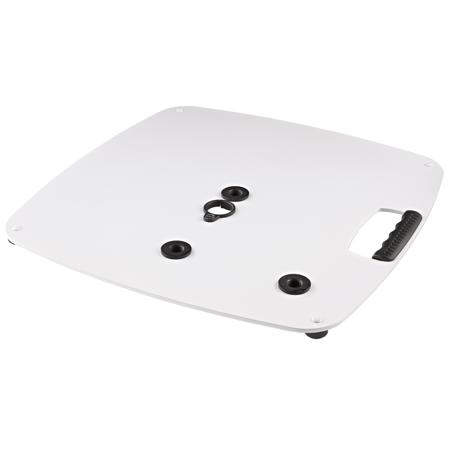 K&M 26706 Heavy-Duty Steel Base Plate with Three M20 Threads, Pure White