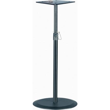 K&M 26740 Monitor Stand, 37.40-56.3" Height, 77.09 lb Capacity, Black