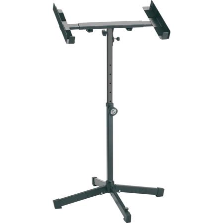 K&M 28075 Heavy-Duty Amplifier & Mixer Stand, Black