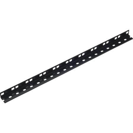 K&M 28410 Single Rack Rail for Equipment Racks, 10-Spaces Height, Black