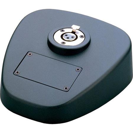K&M 29390 Microphone Table Base, 3-Pin Female XLR, Black