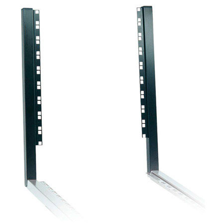 K&M 42021 19.6" Extender Brackets for 42020 Rack Wagon, 9-Spaces, Black, 2-Pack