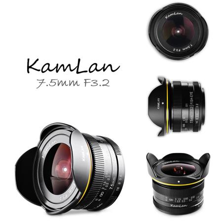 KamLan 7.5mm f/3.2 Fisheye Lens for Micro Four Thirds