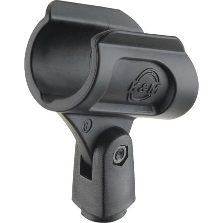 K&M 85070 Microphone Clip, 5/8" Threaded Connector, Black, 10-Pack