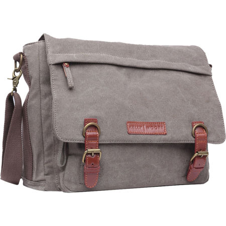 Kelly Moore Kate Shoulder Bag - Sand Canvas/Brown Trim