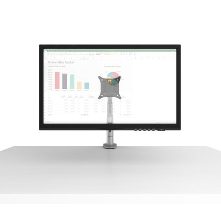 Kanto Desktop Monitor Mount for 17-32" Displays, Silver