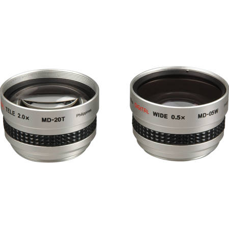 Kenko MD205S 37mm Tele and Wide Lens Set with Adaptrs